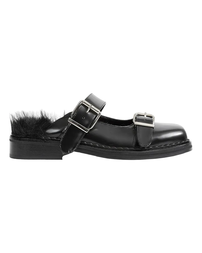 Simone Rocha Buckled Mary Jane Mules Black