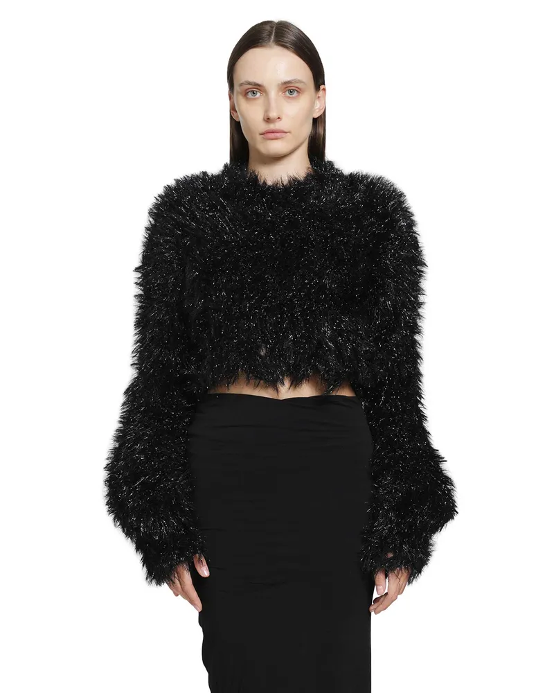 Junya Watanabe Glitter Mohair Sweater Black