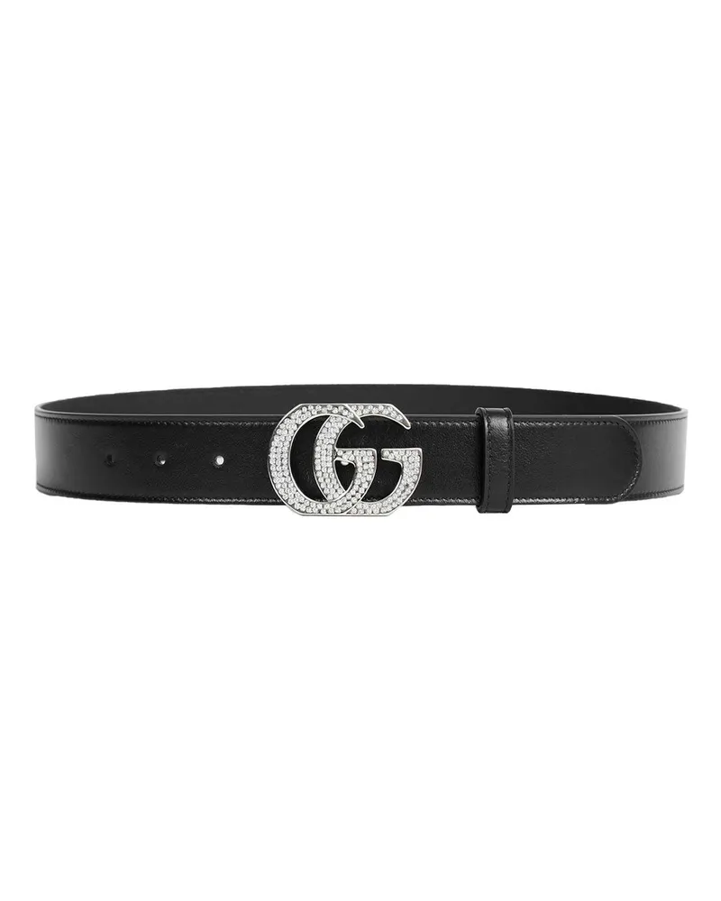 Gucci GG Marmont Belt with Crystals Black