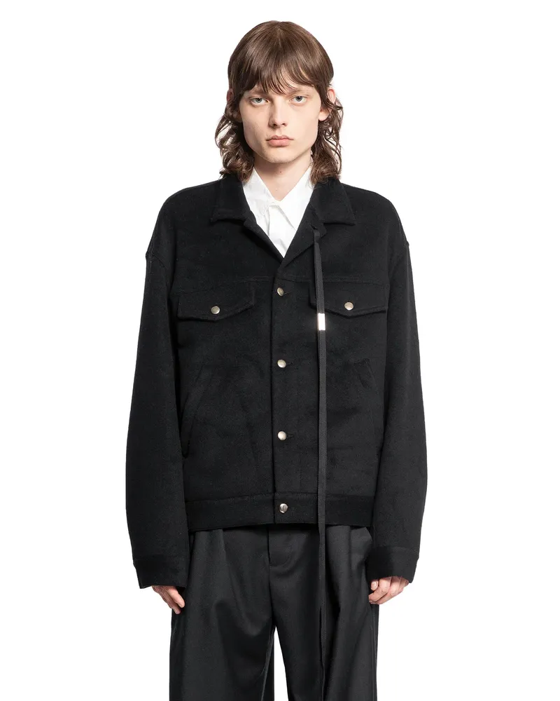 Ann Demeulemeester Patrick High-Comfort Blouson in Wool Felt Black