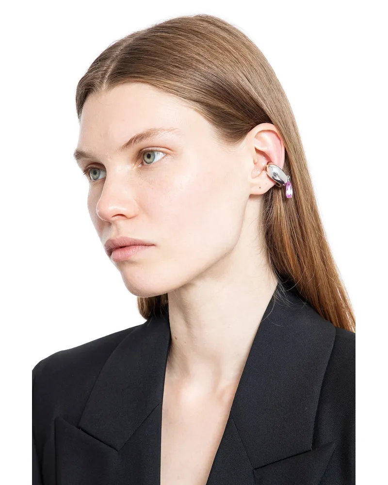 Alan Crocetti Blown Pink Drip Ear Cuff (Right ear Silver