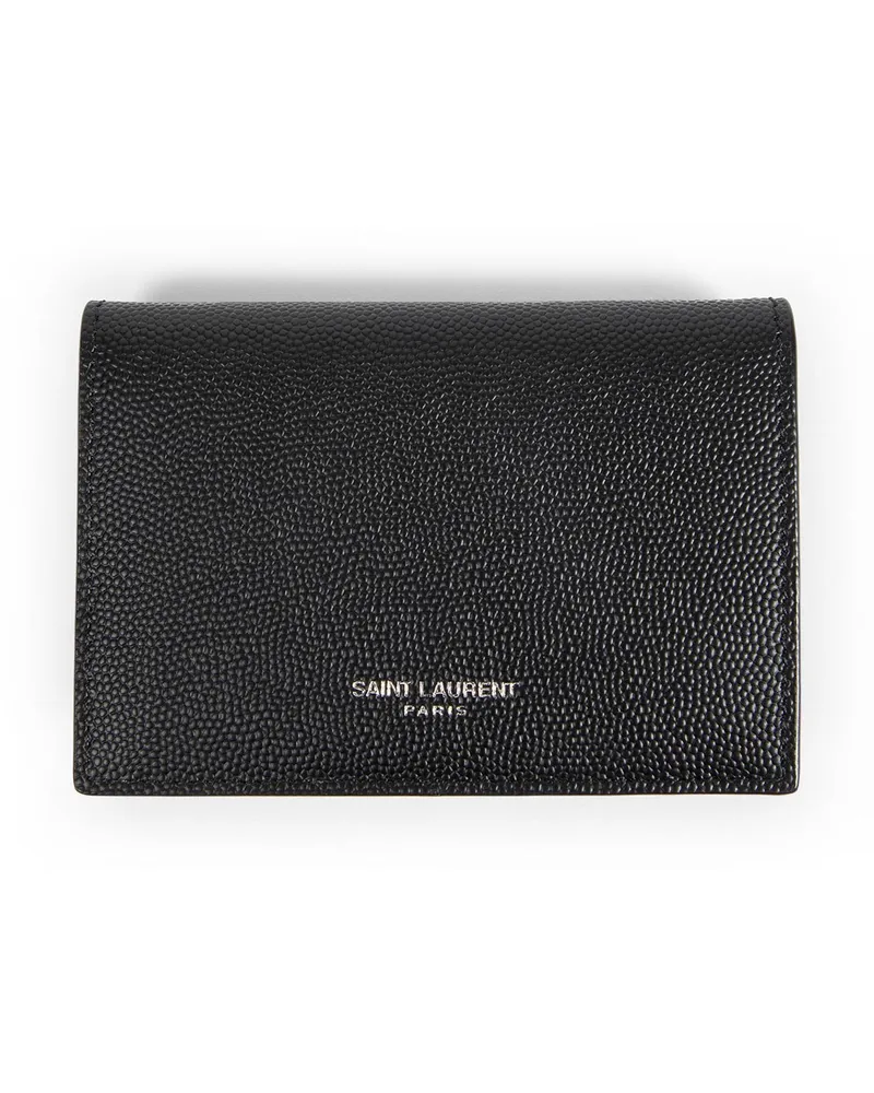 Saint Laurent Leather Wallet Black