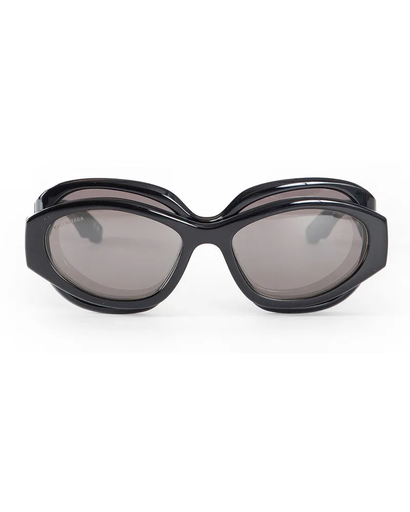 Balenciaga Superbusy Round Sunglasses Black
