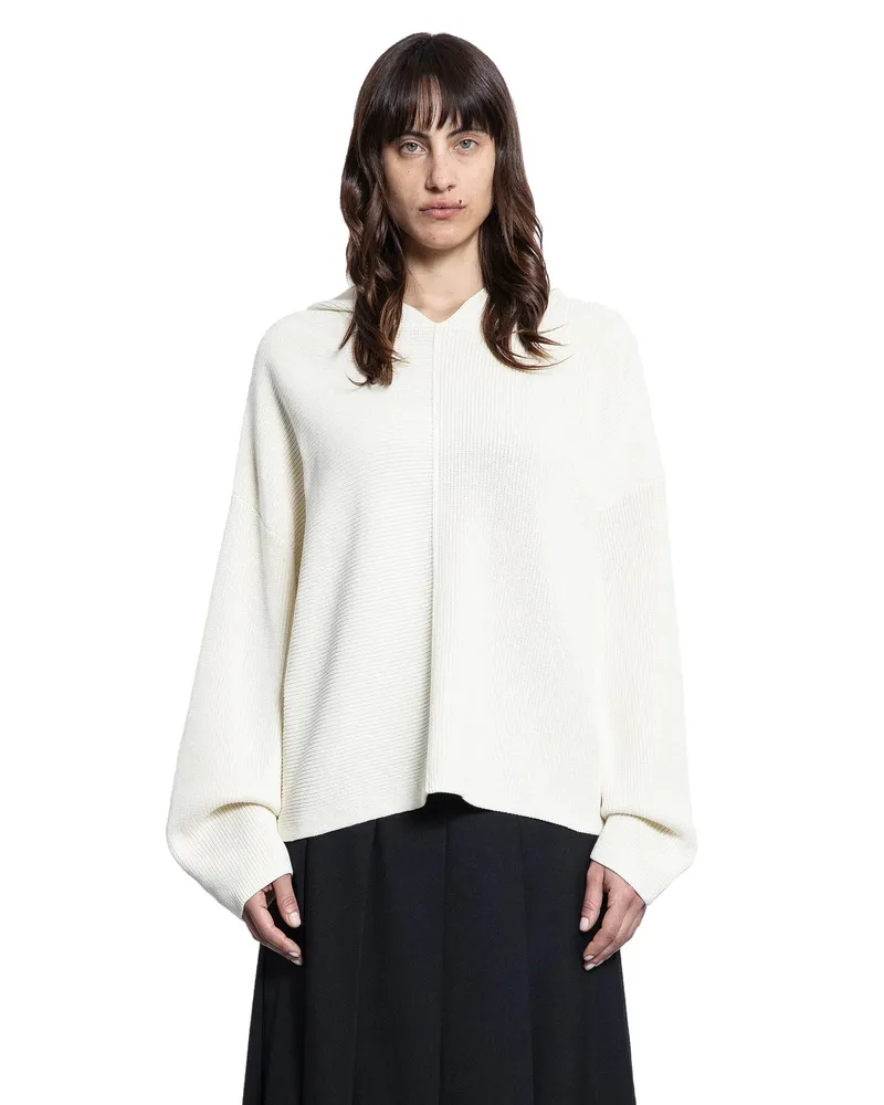 Studio Nicholson Pocono Knit Hoodie Off-white