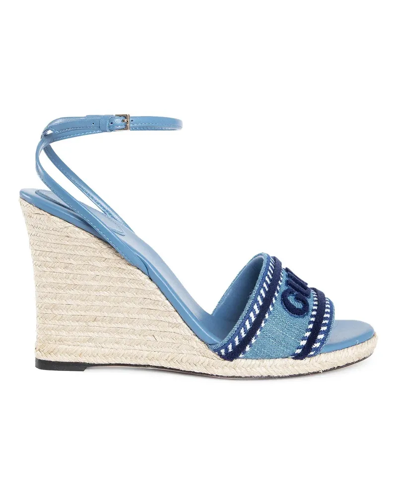 Gucci Denim Wege Espadrilles Blue