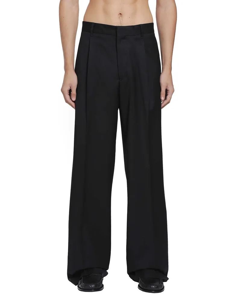 LARDINI Pleated Trousers Black