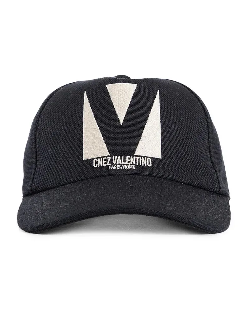 Valentino Garavani Chez  cotton baseball cap Black
