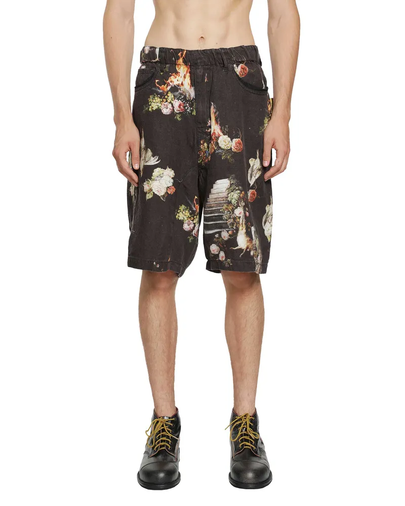 Undercover Linen Shorts Black