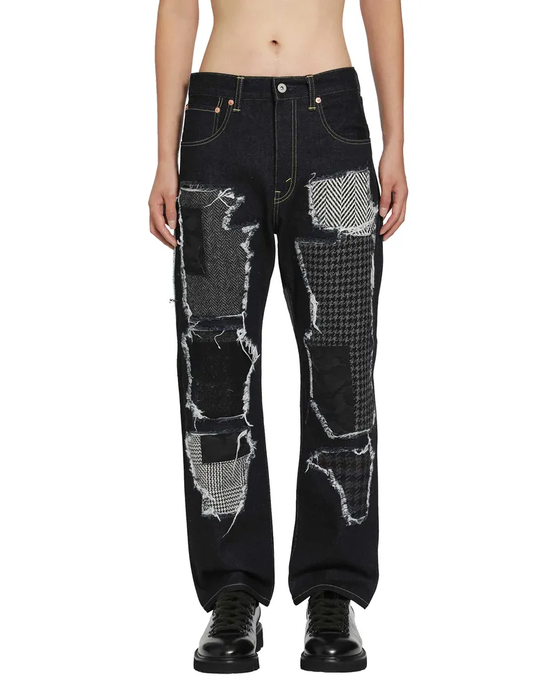 Junya Watanabe Patch 5 Pocket Jeans Blue
