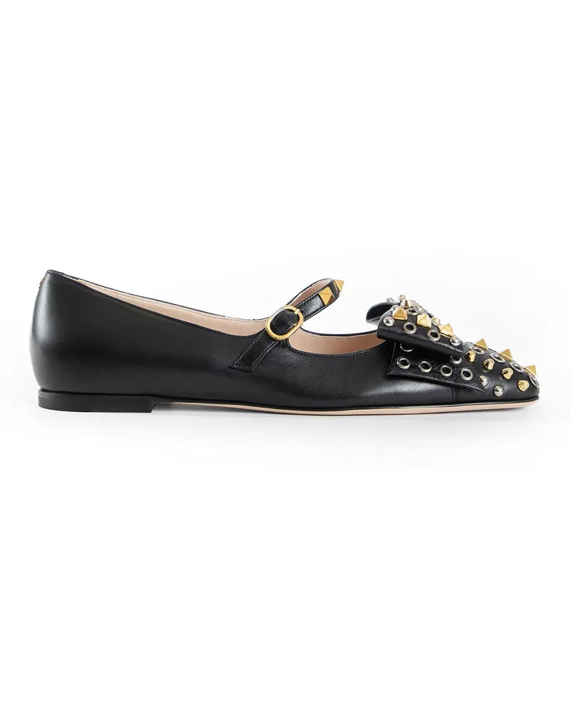 Valentino Garavani Mary-Jane Bowow Ballerinas With Studs Black