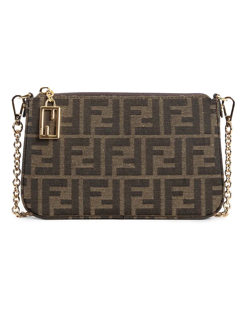 Fendi Baguette FF Jacquard Pouch Multicolor
