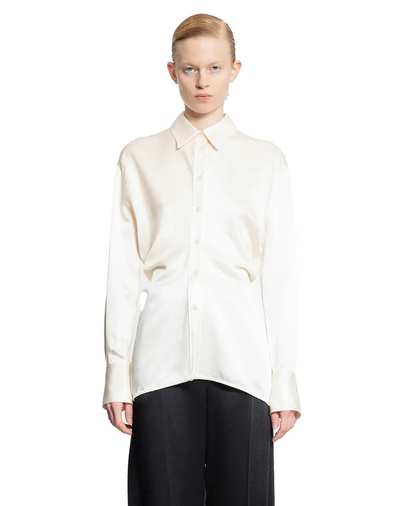 Totême Slouch waist shirt Off-white