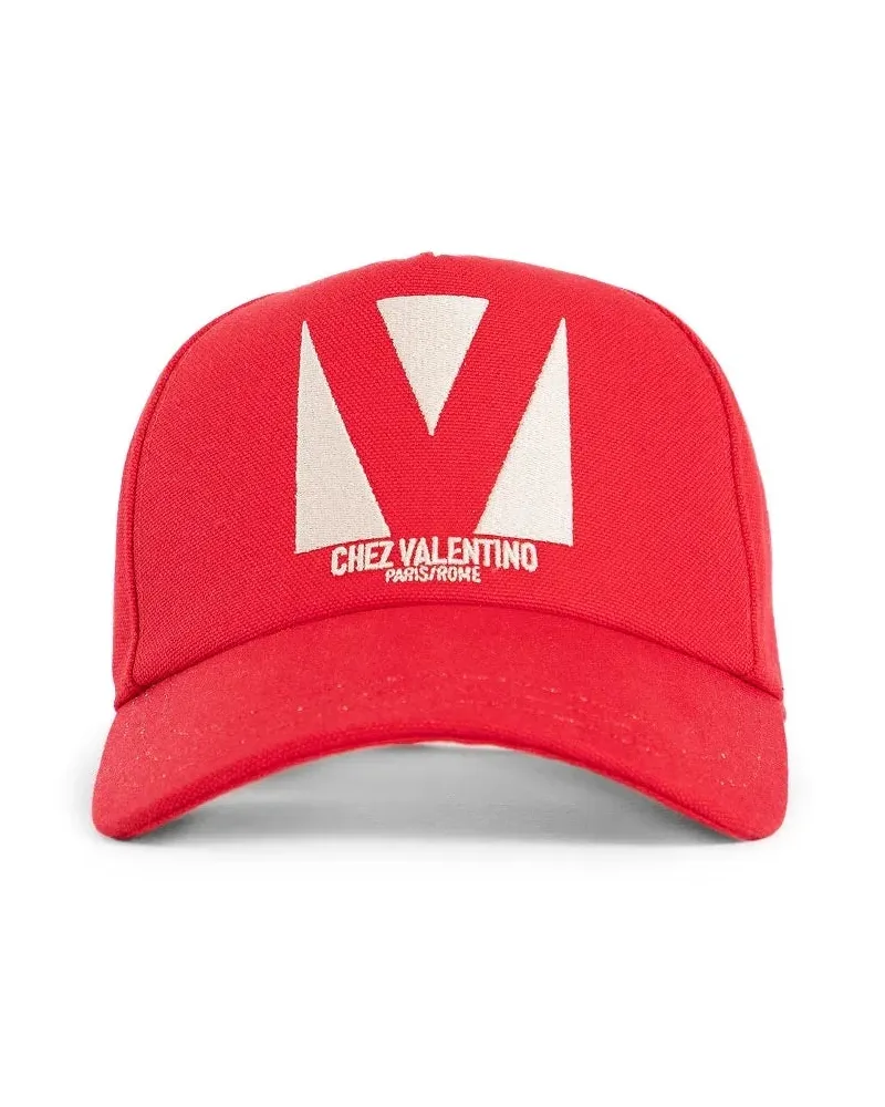 Valentino Garavani Chez  cotton baseball hat Red
