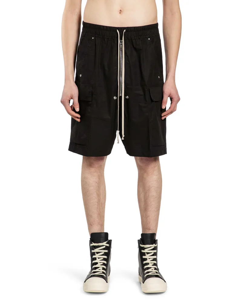 Rick Owens Temple Cargobela Shorts Black