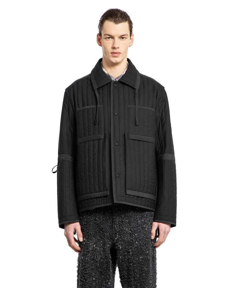 Craig Green Wool Quilted Worker Jacket Black