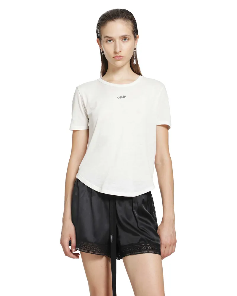 Ann Demeulemeester Floor Micro T-Shirt White