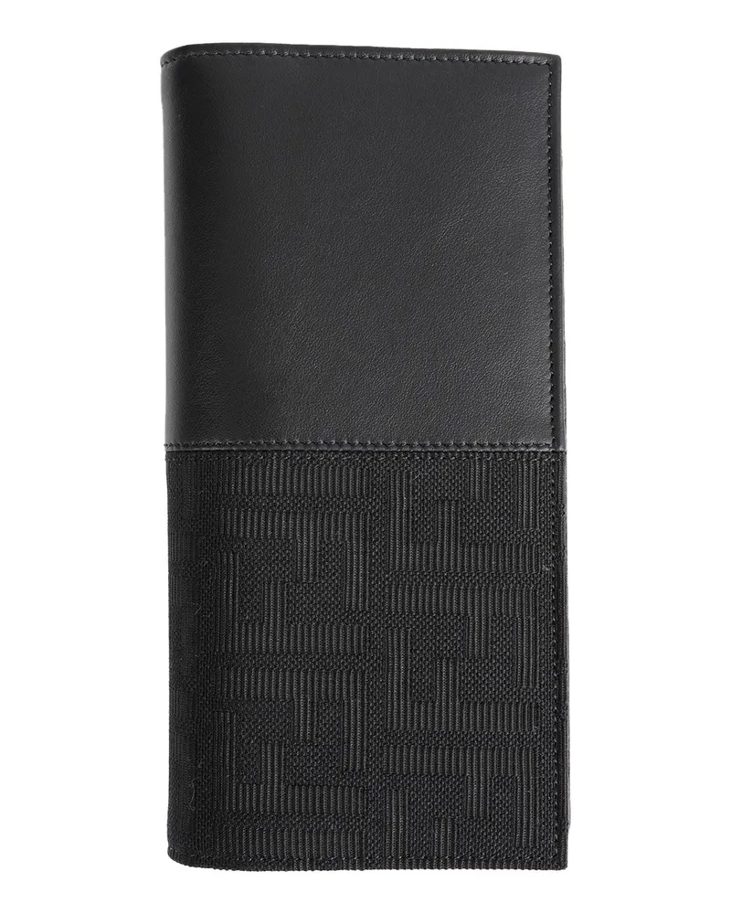 Fendi Continental Jacquard Wallet Black