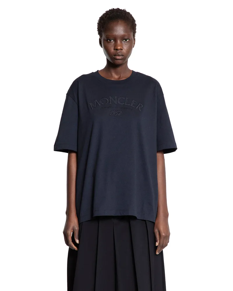 Moncler 1952 Logo T-Shirt Blue