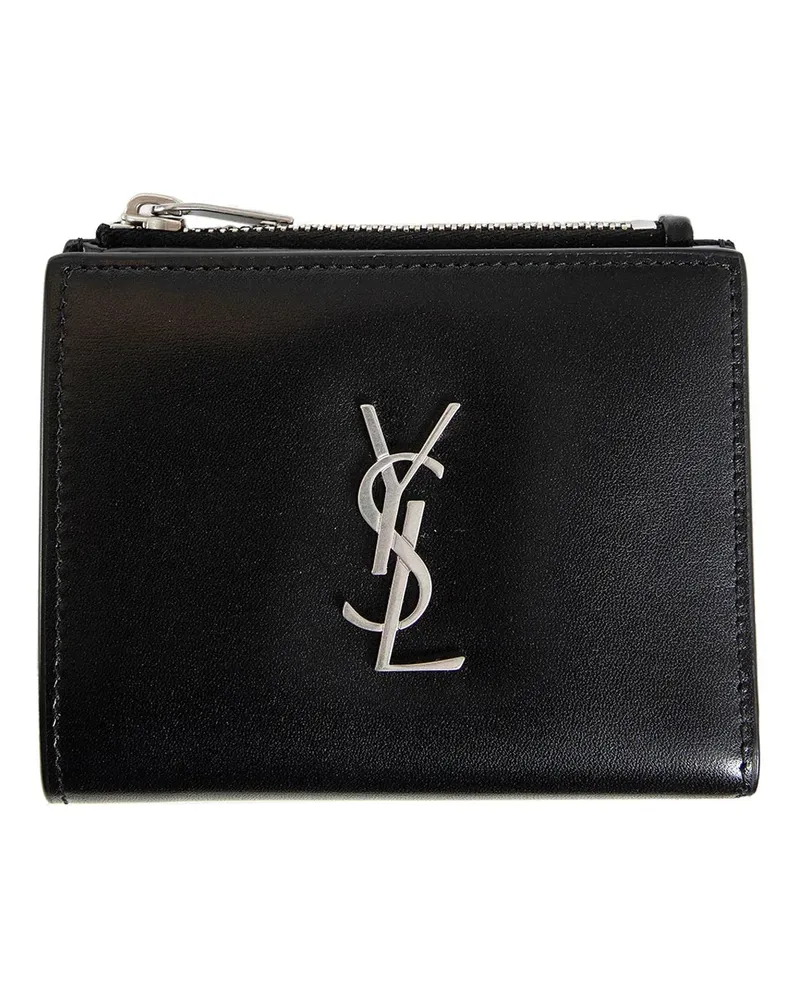 Saint Laurent Monogram wallet in smooth leather Black