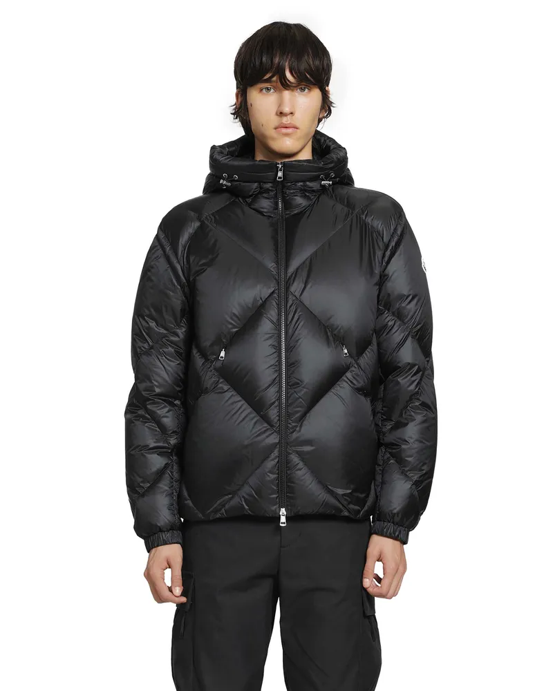 Moncler Valclaire Hooded Short Down Jacket Black