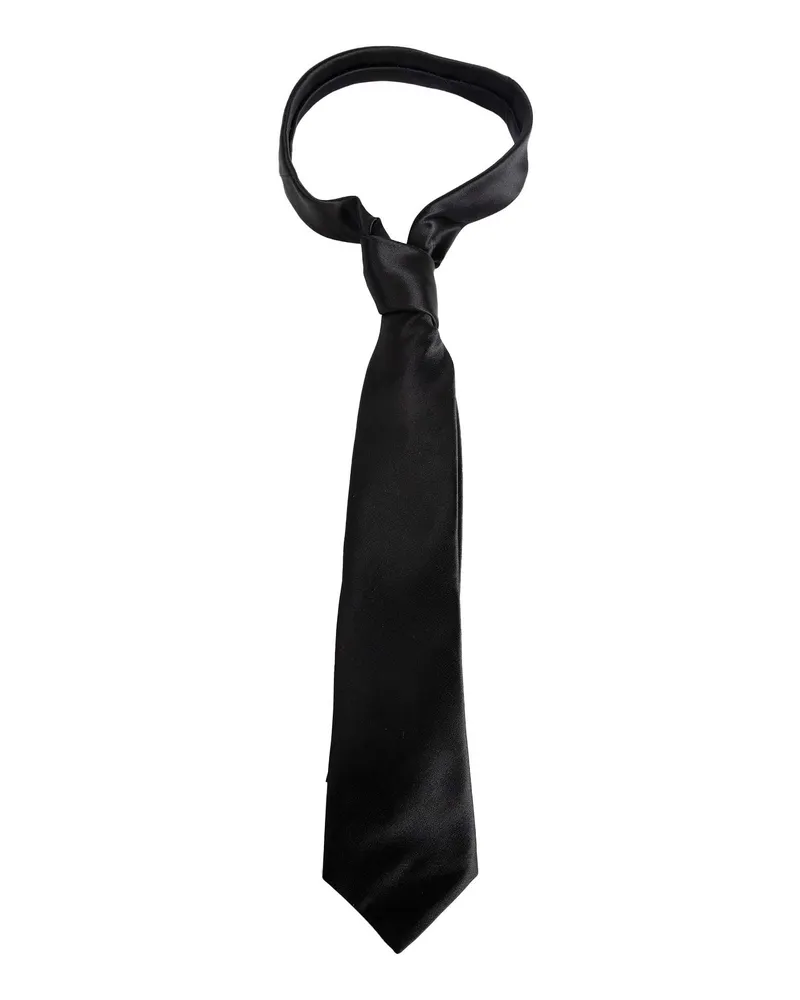 Saint Laurent Silk Tie Black