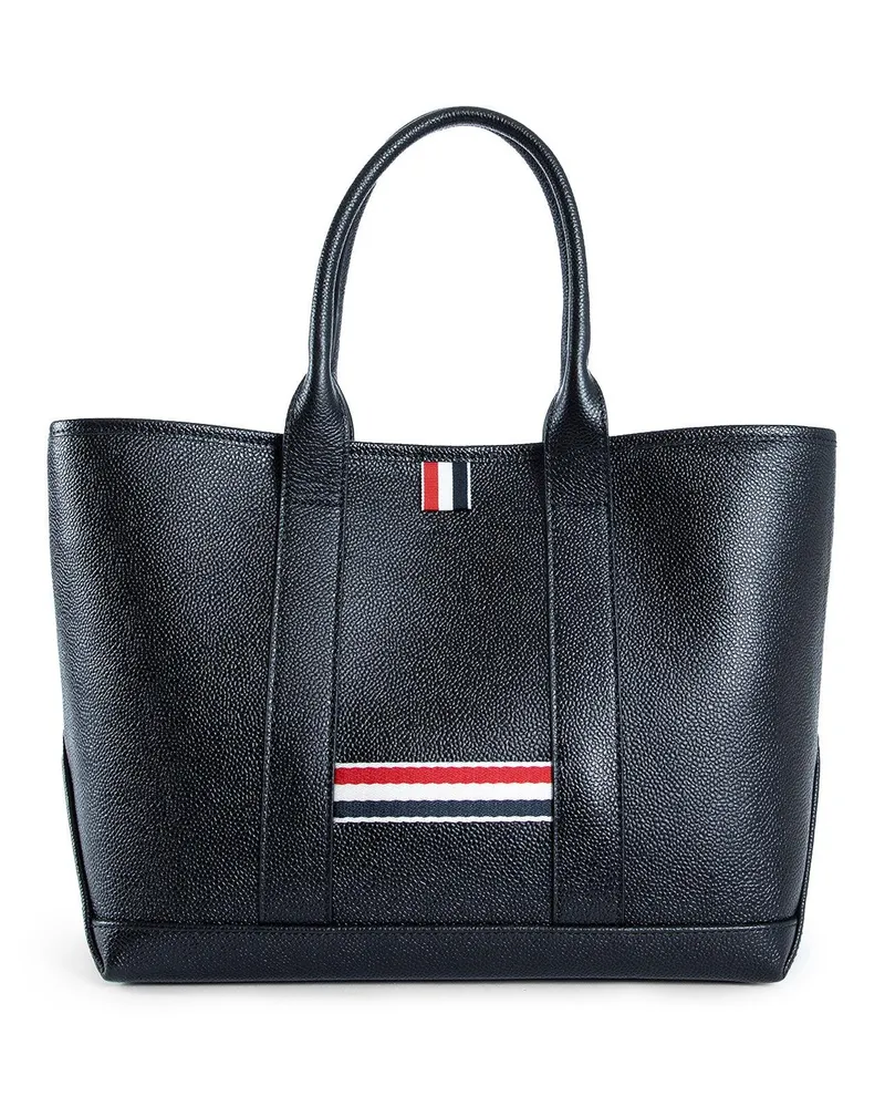 Thom Browne Small Tool Tote in Pebble Grain Leather Black
