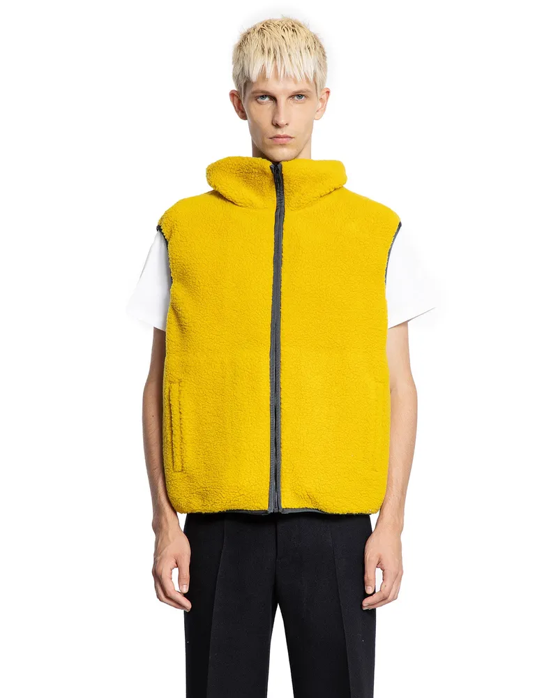 Givenchy Paris Reversible Fleece Vest Yellow