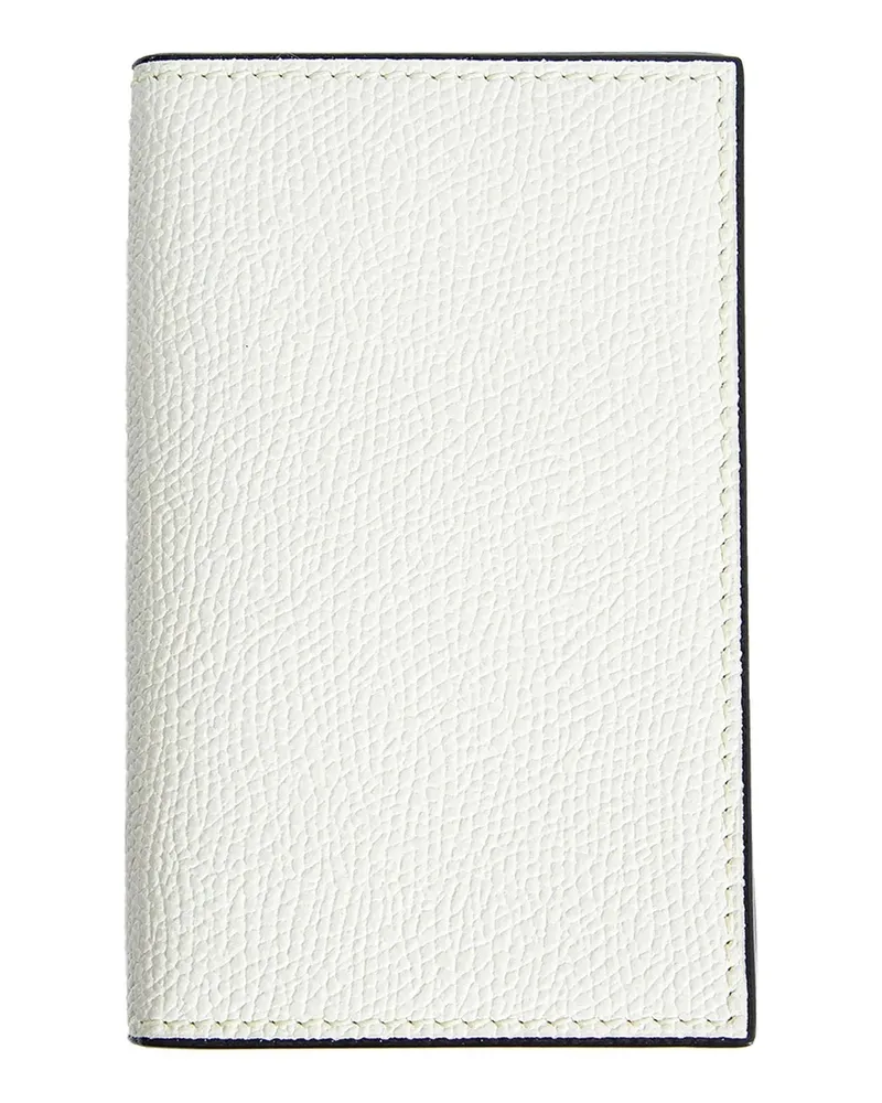 Valextra Onda Card Case White