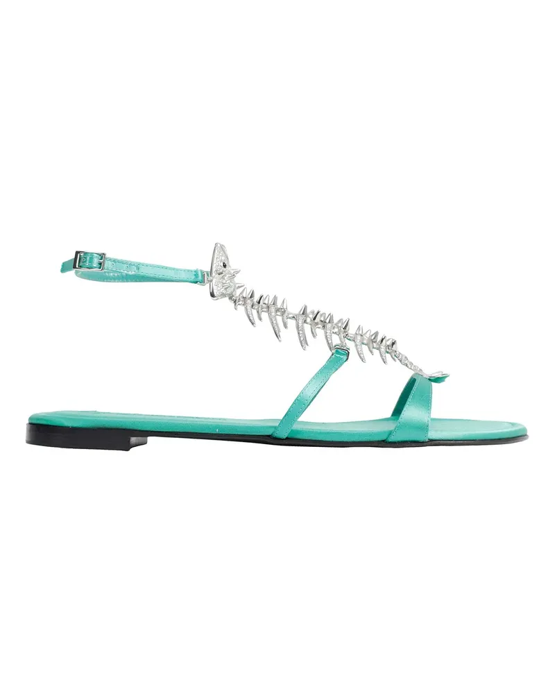 Giuseppe Zanotti X Antonioli Slim 2.0 Flat Sandals Green