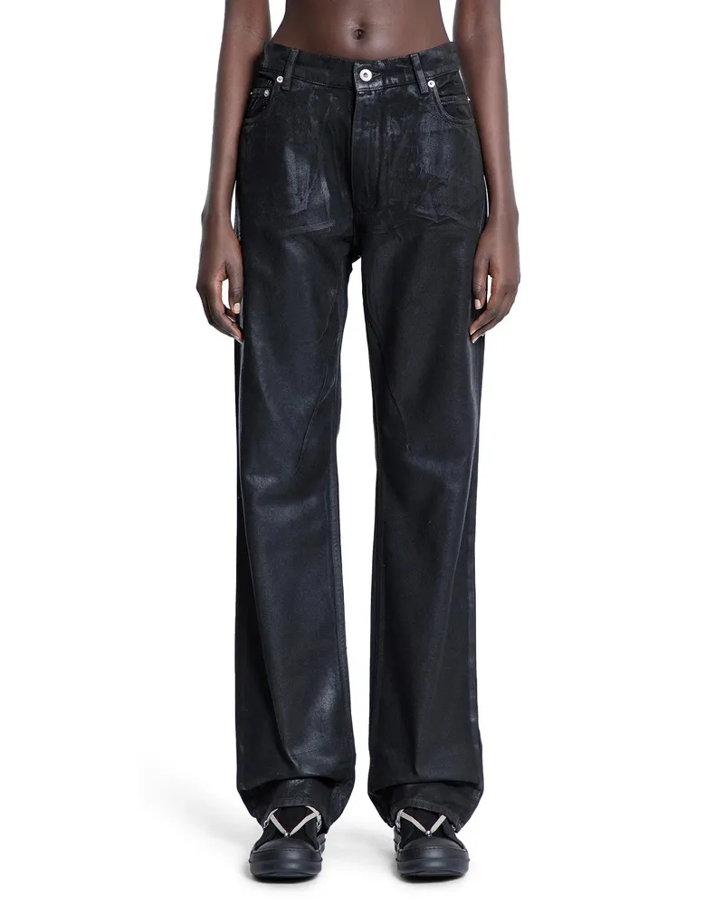DRKSHDW by Rick Owens Granbury Jeans in Denim con Finitura a Foglia Black