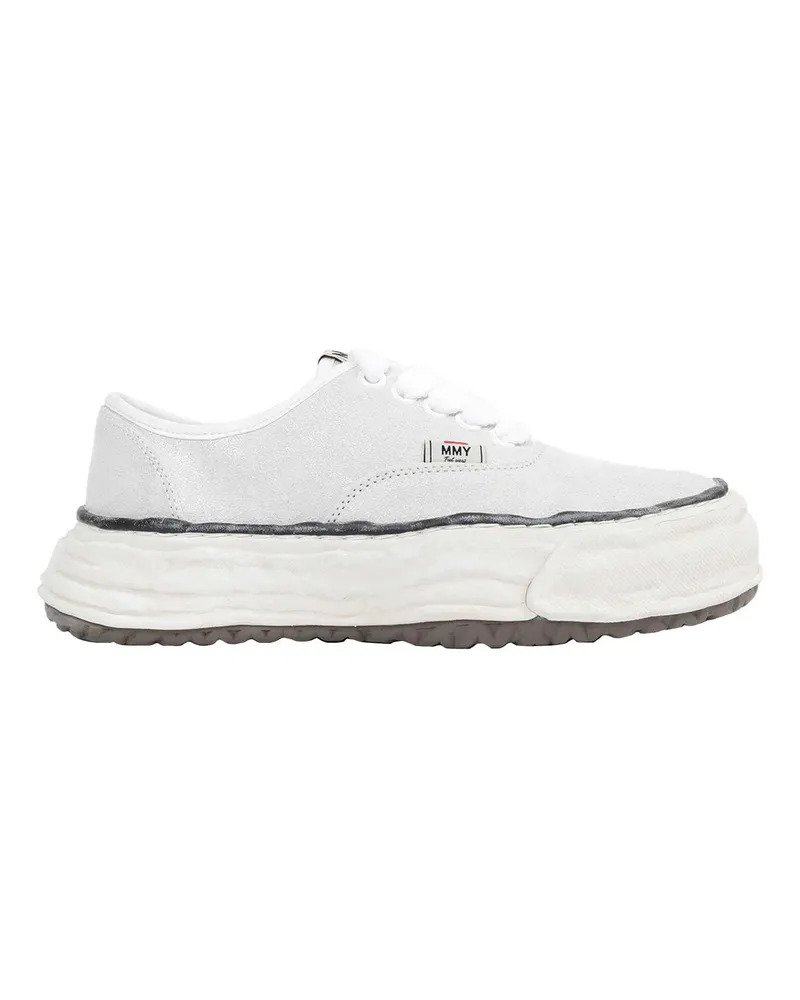 MIHARAYASUHIRO Baker26 Glittery Suede Sneakers White