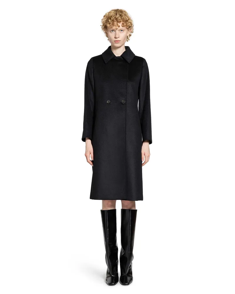 Max Mara Wool Robe Coat Black