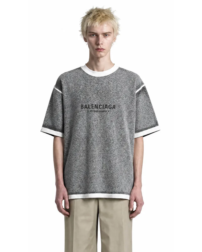 Balenciaga Cotton Short Sleeve T-shirt Black