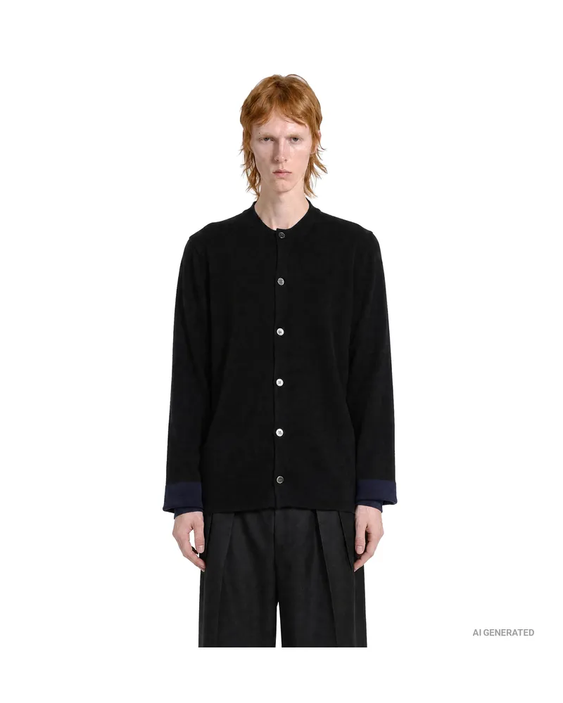 Comme des Garçons Cotton Cardigan Black