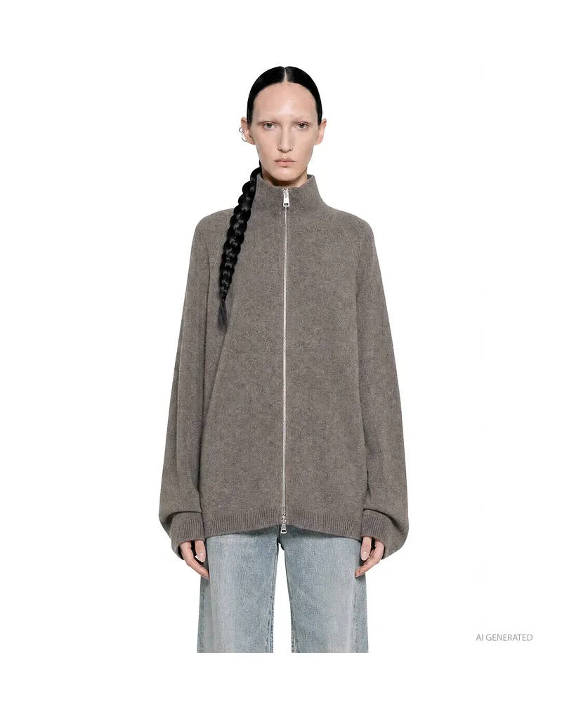 Our Legacy Dash Zip Cardigan Brown