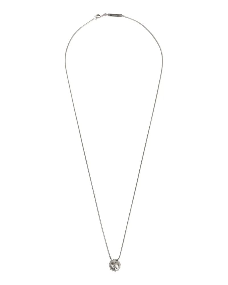 Rick Owens Mini Orb Pendant Necklace Silver