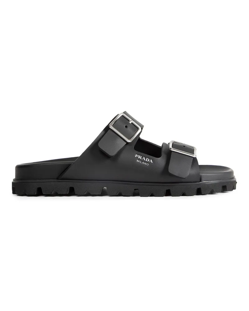 Prada Soft Cage Slides Black