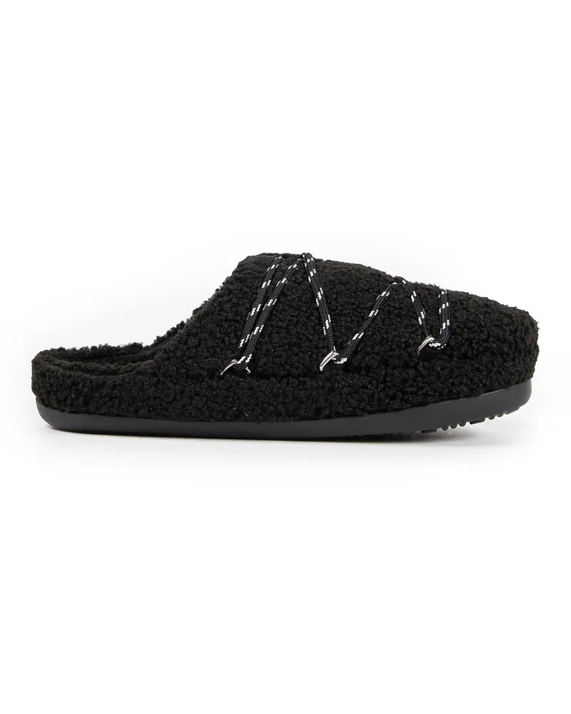 Moon Boot Teddy Slippers Black