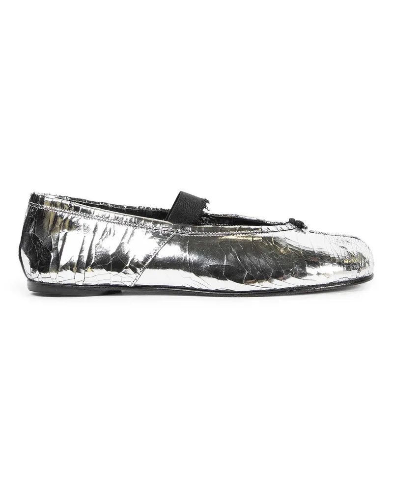 Maison Margiela Tabi Cracked Leather Ballerinas [lowercase][