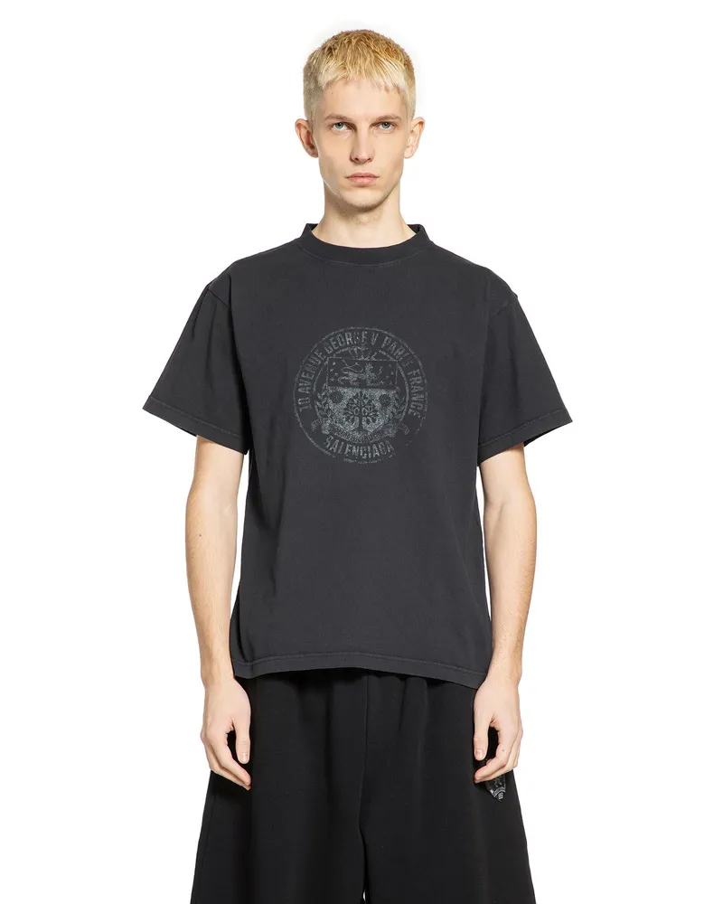 Balenciaga Crest Logo T-Shirt Black