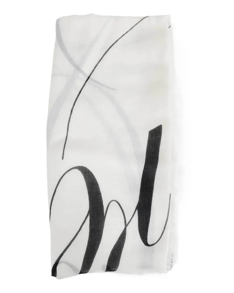 Ann Demeulemeester Vesta Squared Scarf Black&white