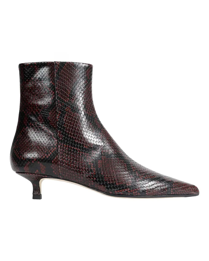 aeyde Sofie Leather Ankle Boots Red