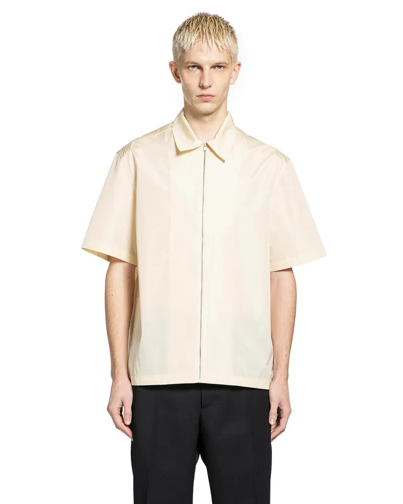 Jil Sander Zip-up Short Sleeve Shirt Off-white