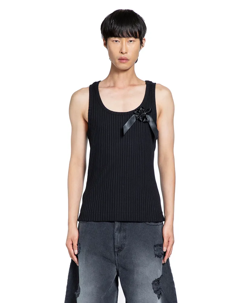 Simone Rocha Ribbon Daisy Vest Black