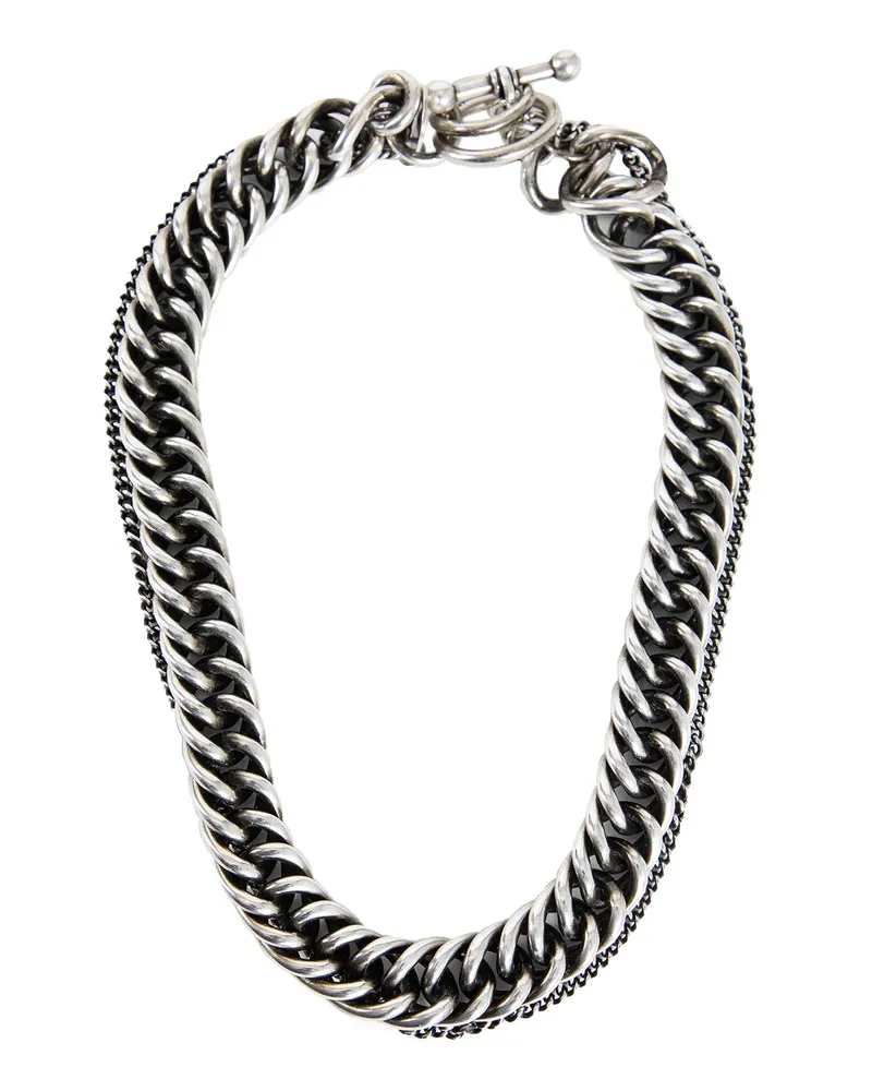 Ann Demeulemeester Vita macro chain necklace Silver