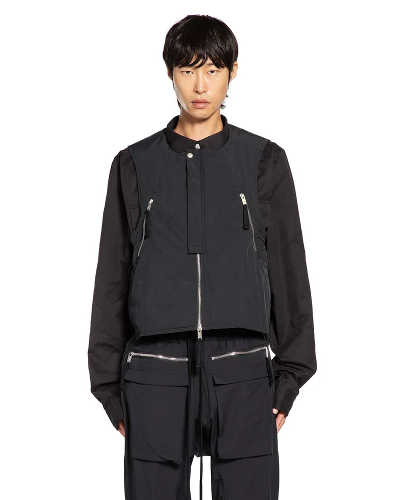 THOM KROM Nylon Bomber Vest Black