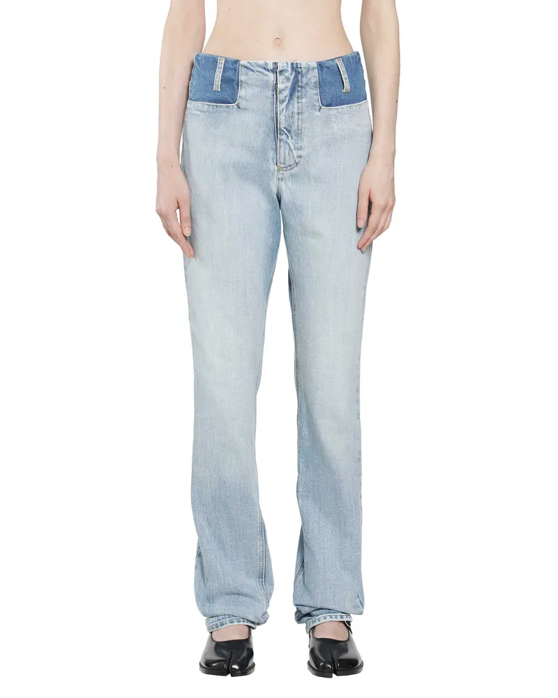 Maison Margiela Two-Tone Jeans Blue