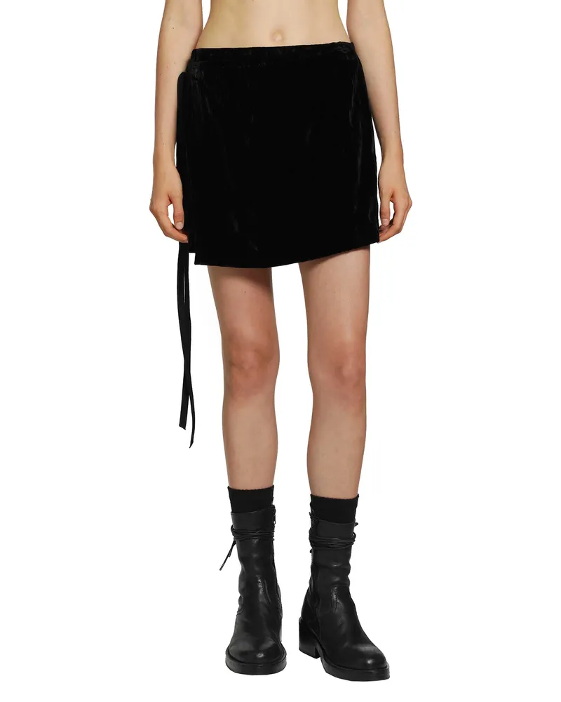 Ann Demeulemeester Jolien Mini Wrap Skirt Black