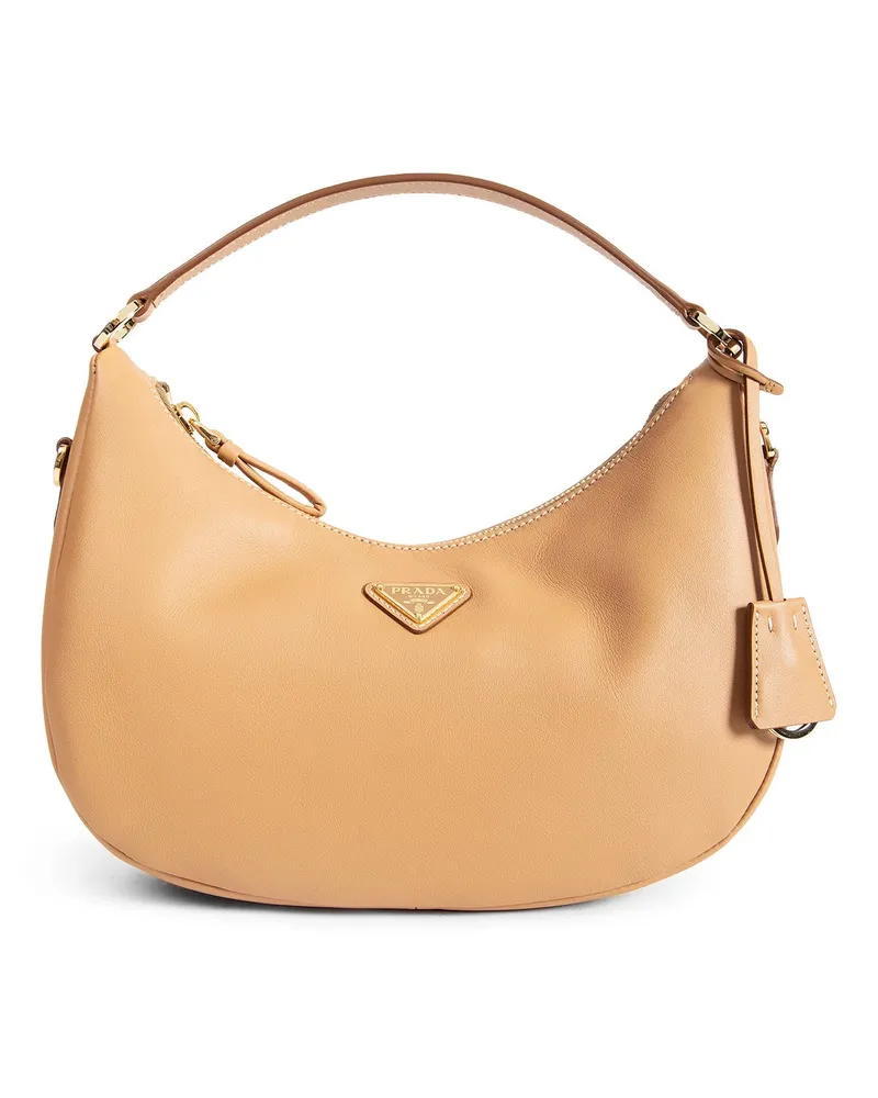 Prada Bonnie Mini Printed Leather Handbag White