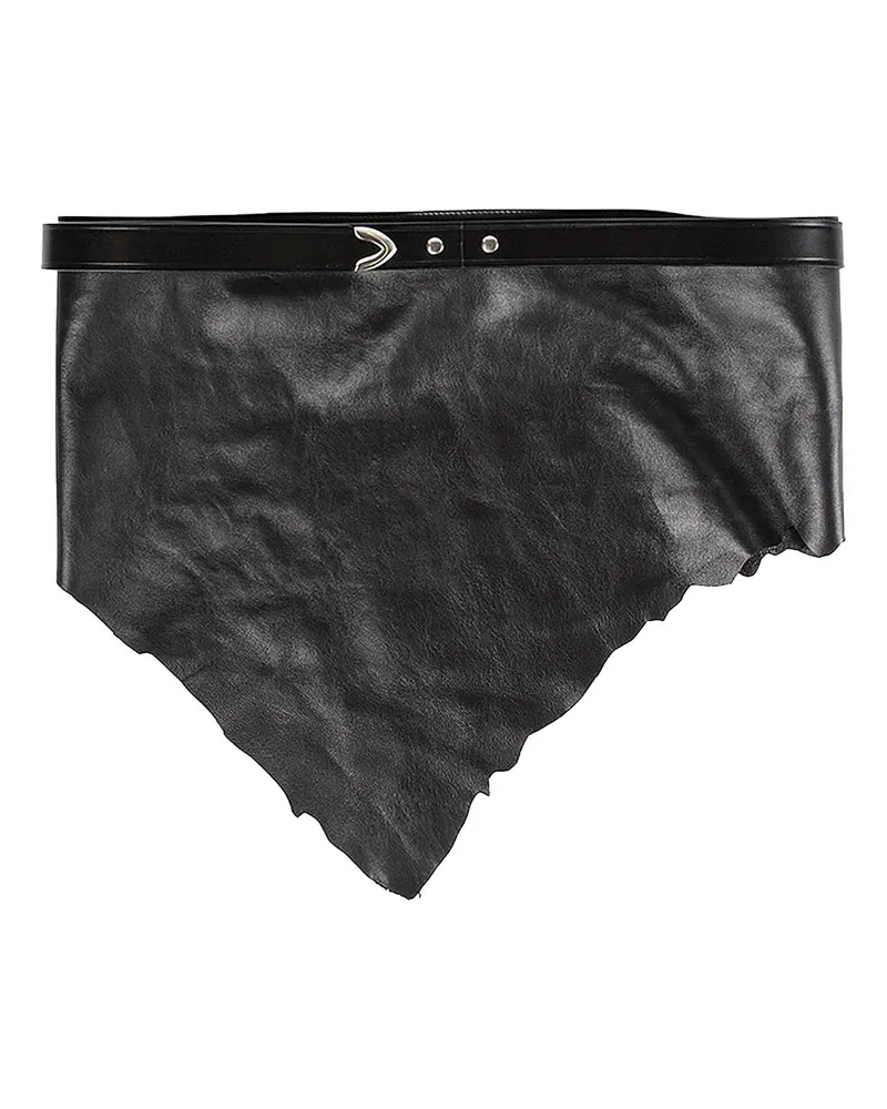 Ann Demeulemeester Romy Distressed Leather Belt Black